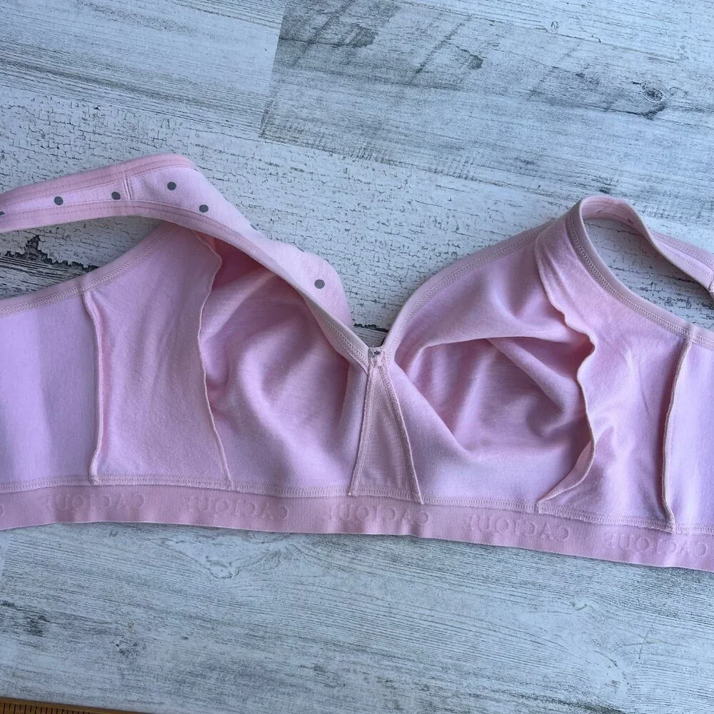Cacique Bra 44D Pink Gray‎ Polka Dot